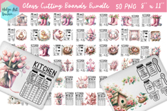 Easter Spring Glass Cutting Boards Kitchen Bundle Product Image 1