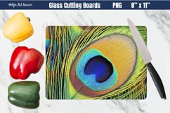 Peacock Glass Cutting Boards | Kitchen Chopping Board Product Image 1