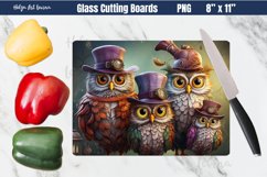Owl Glass Cutting Boards | Kitchen Chopping Board Product Image 1