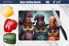 Owl Glass Cutting Boards | Kitchen Chopping Board Product Image 1