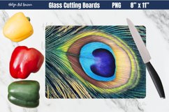 Peacock Glass Cutting Boards | Kitchen Chopping Board Product Image 1