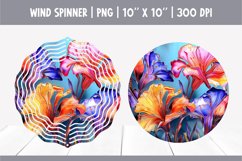 3d Bright Flowers Wind Spinner Sublimation | Spring Design Product Image 1
