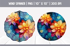 3d Bright Flowers Wind Spinner Sublimation | Spring Design Product Image 1
