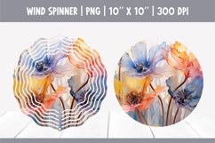 3d Bright Flowers Wind Spinner Sublimation | Spring Design Product Image 1