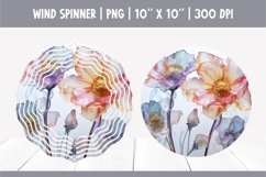 3d Bright Flowers Wind Spinner Sublimation | Spring Design Product Image 1