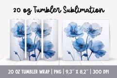3d Flowers Tumbler Sublimation | Glass Flower Wrap Product Image 1