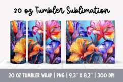 3d Flowers Tumbler Sublimation | Glass Flower Wrap Product Image 1