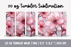 3d Flowers Tumbler Sublimation | Glass Flower Wrap Product Image 1