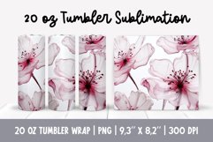 3d Flowers Tumbler Sublimation | Glass Flower Wrap Product Image 1