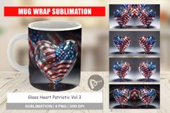 Mug Wrap Design Glass Heart Patriotic Product Image 1