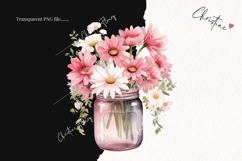 Pink Flower Jars | Spring PNG Product Image 2