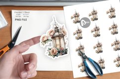 Watercolor Glass Lantern Sticker Product Image 1