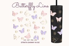 Butterfly Bundle SVG Full Wraps Strata Skinny Tumbler 16 oz Product Image 5