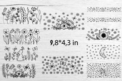 Glass Can Wrap Flower SVG Bundle. Libbey Can Glass Full Wrap Product Image 2