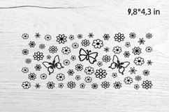 Glass Can Wrap Flower SVG. Libbey Glass Can Full Wrap. Product Image 2