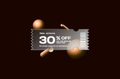 Glass morphism effect discount coupon design Product Image 2
