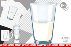 Glass of Milk Clipart Product Image 1