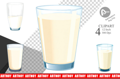 Glass of Milk Clipart Product Image 1