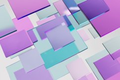 Colored Abstract Transparent Elements 3d Product Image 1
