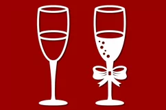 Champagne glass svg, champagne flute svg, wine glass svg Product Image 3
