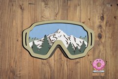 Goggles Snowbord laser cut files SVG for Glowforge, Cricut Product Image 1