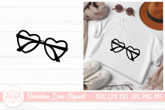 Glasses Outline SVG Element For Valentines Day Clipart Product Image 1