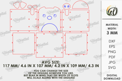 3D Glasses and pencil Holders Bundle Laser Cut Product Image 3