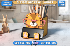 Animal Glasses and Pencil Holders Laser Cut Bundle, Kids SVG Product Image 4