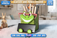 Animal Glasses and Pencil Holders Laser Cut Bundle, Kids SVG Product Image 6