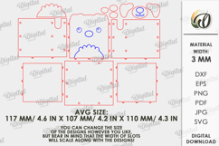 3D Glasses and pencil Holders Bundle Laser Cut Product Image 9
