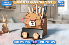Animal Glasses and Pencil Holders Laser Cut Bundle, Kids SVG Product Image 7