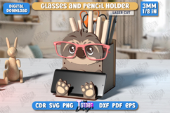 Animal Glasses and Pencil Holders Laser Cut Bundle, Kids SVG Product Image 9