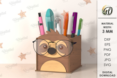 3D Glasses and pencil Holders Bundle Laser Cut Product Image 12
