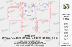 3D Glasses and pencil Holder Laser Cut.Horse SVG Product Image 2