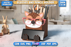 Animal Glasses and Pencil Holders Laser Cut Bundle, Kids SVG Product Image 11