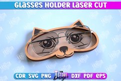 Glasses Holder Laser Cut | Eyeglass Stand | Animal Face |CNC Product Image 1