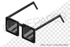 Glasses with horn rims PNG summer clipart illustration svg Product Image 1