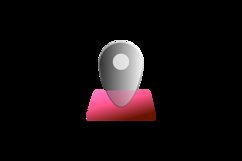 Glassmorphism location icon design vector Product Image 2
