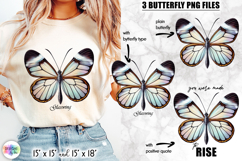 Butterflies with Inspirational Quotes, Butterfly Clipart Product Image 1