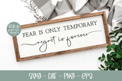 Fear Is Only Temporary | Inspirational Quote Product Image 1