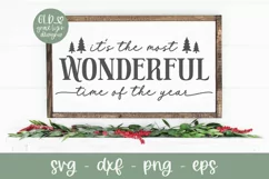 It's The Most Wonderful Time Of The Year SVG | Christmas SVG Product Image 2