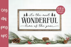 It's The Most Wonderful Time Of The Year SVG | Christmas SVG Product Image 1