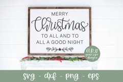 Merry Christmas To All SVG, Christmas Quote SVG, Santa SVG Product Image 1
