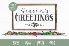 Season&#039;s Greetings SVG | Christmas SVG | Christmas Quote Product Image 1