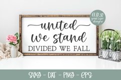 United We Stand Divided We Fall | Inspirational Quote Product Image 1