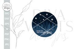 Where The Tree Tops Glisten SVG Christmas Door Hanger SVG Product Image 2