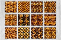 Seamless Digital Paper | Glistening Honeycomb Backgrounds Product Image 2