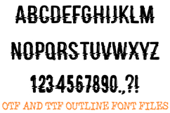 Glitch Alphabet Font Lettering ABC Wave OTF TTF Type Product Image 2