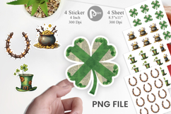 Glitch &amp; Gold St Patricks Sticker Product Image 1