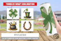 Glitch &amp; Gold St Patricks Tumbler Product Image 1